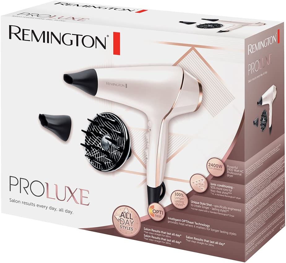 Secadora de cabello Remington PROluxe color blanco 