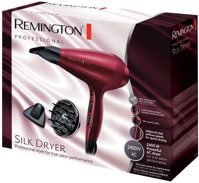 Secador de pelo Remington Silk AC9096 color rojo oscuro